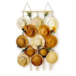 Hydermus Boho Hat Organizer For wide-Brimmed Hats 10-15 Hats